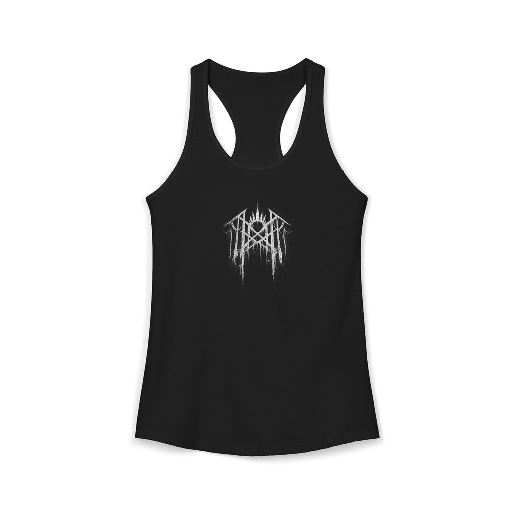 Worship Gothic Racerback Tank Top Dark Alternative Aesthetic Womens Tank Moon Graphic Goth Apparel Tattoo Style Streetwear Gift