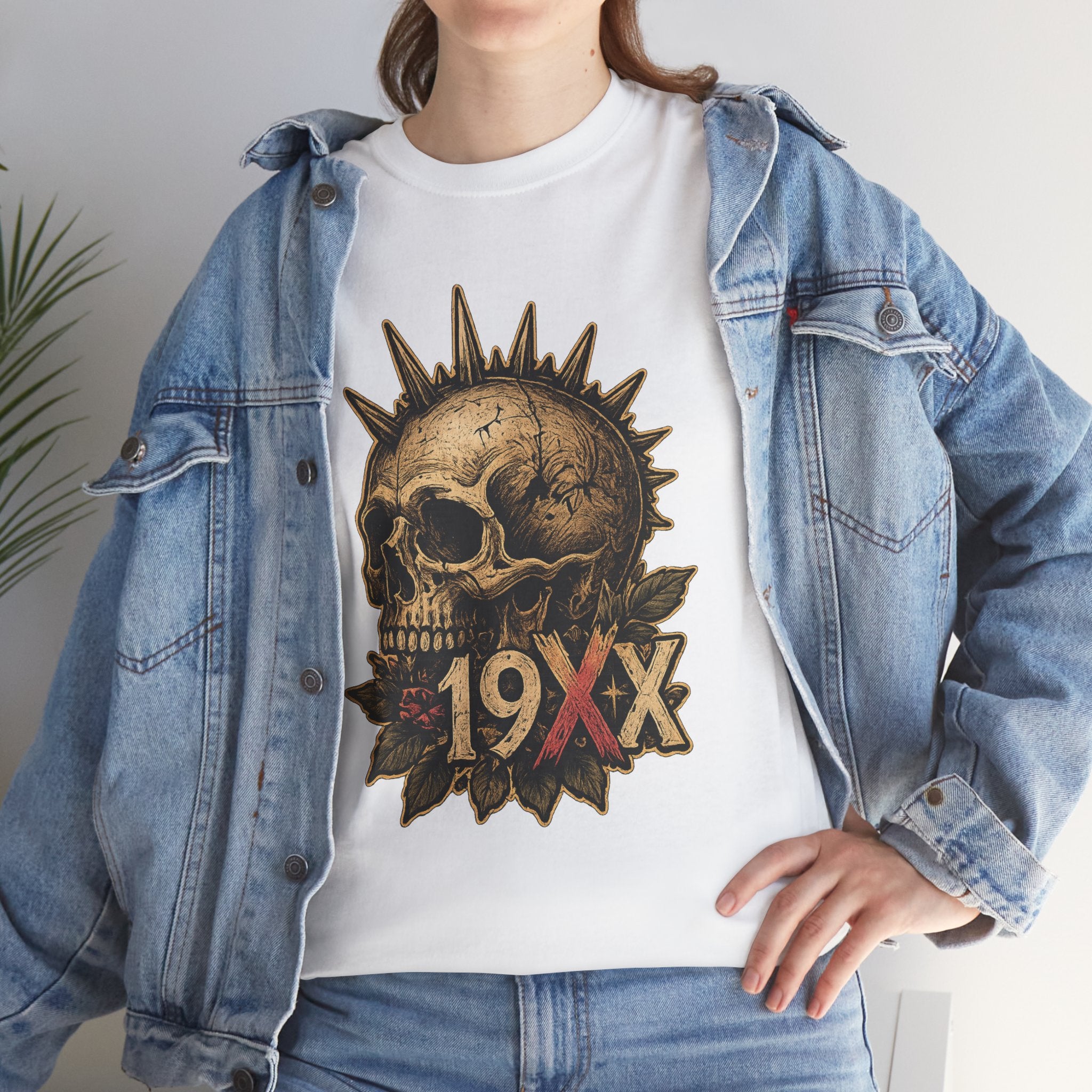 Punk Skull with Mohawk 19XX T-Shirt | Vintage Skull Tee