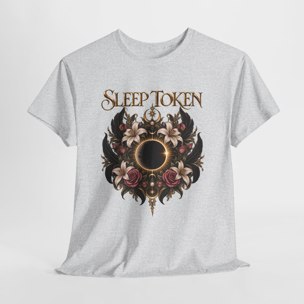 Sleep Token floral eclipse T-Shirt | band logo tee, gothic floral design
