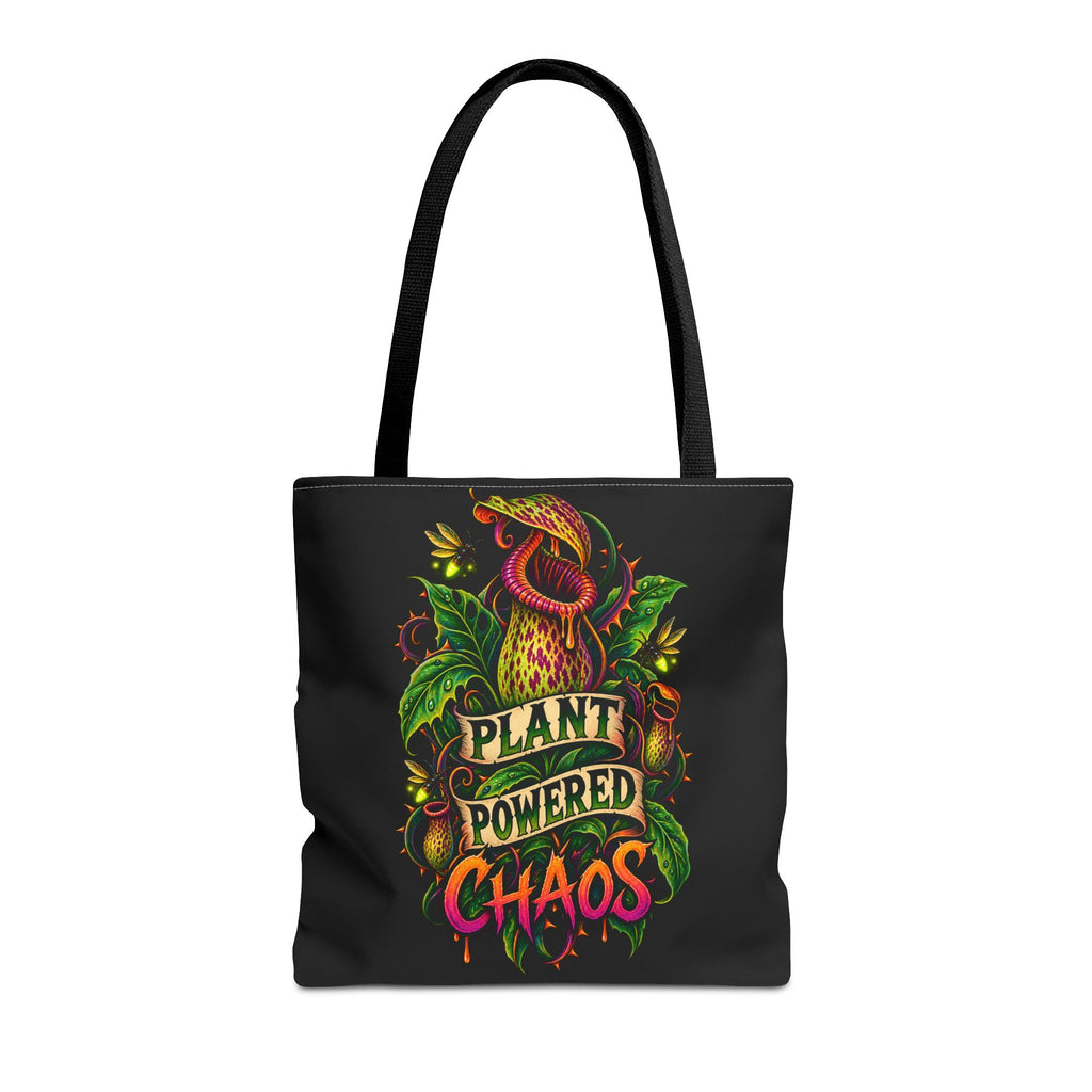 Plant Powered Chaos Tote Bag | Carnivorous Pitcher Plant Illustration