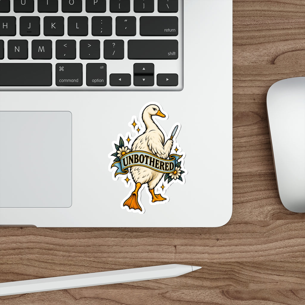 Unbothered Goose Die-Cut Stickers | Vinyl Decal