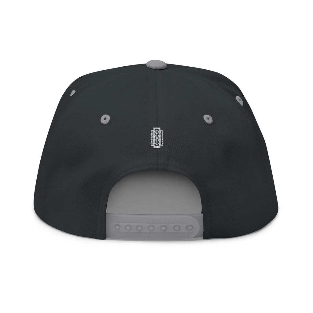 Punk Snapback Hat Embroidered Flat Bill Cap Streetwear Hat Rock Music Hat Skater Cap Distressed Punk Hat Unisex Snapback