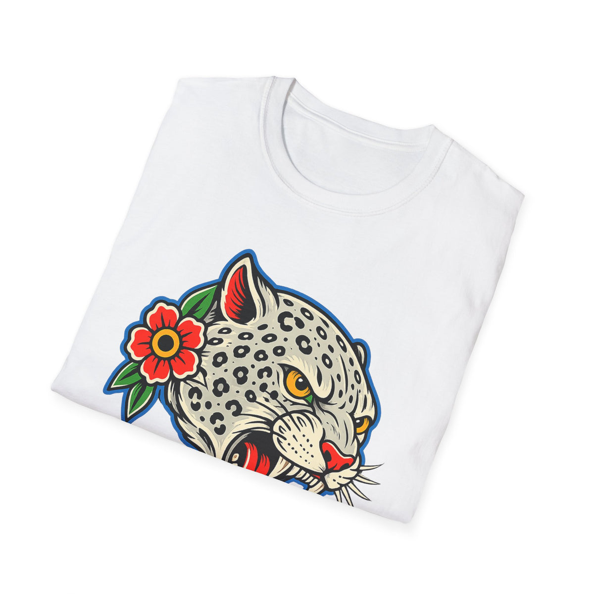 Snow Leopard Edition Shirt Tattoo Inspired Graphic Tee Leopard Streetwear Shirt Alternative Fashion Biker Tee Unisex Wild Cat Shirt