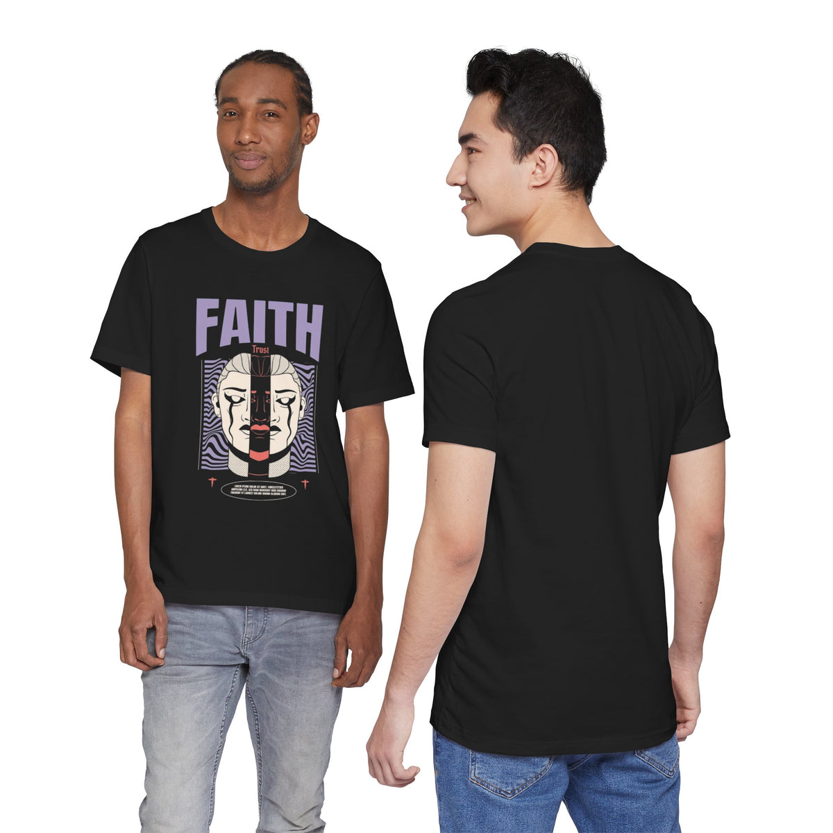 Faith Graphic T Shirt Streetwear Aesthetic Tee Minimalist Religious Art Shirt Modern Spiritual Shirt Unisex Bella Canvas Tee