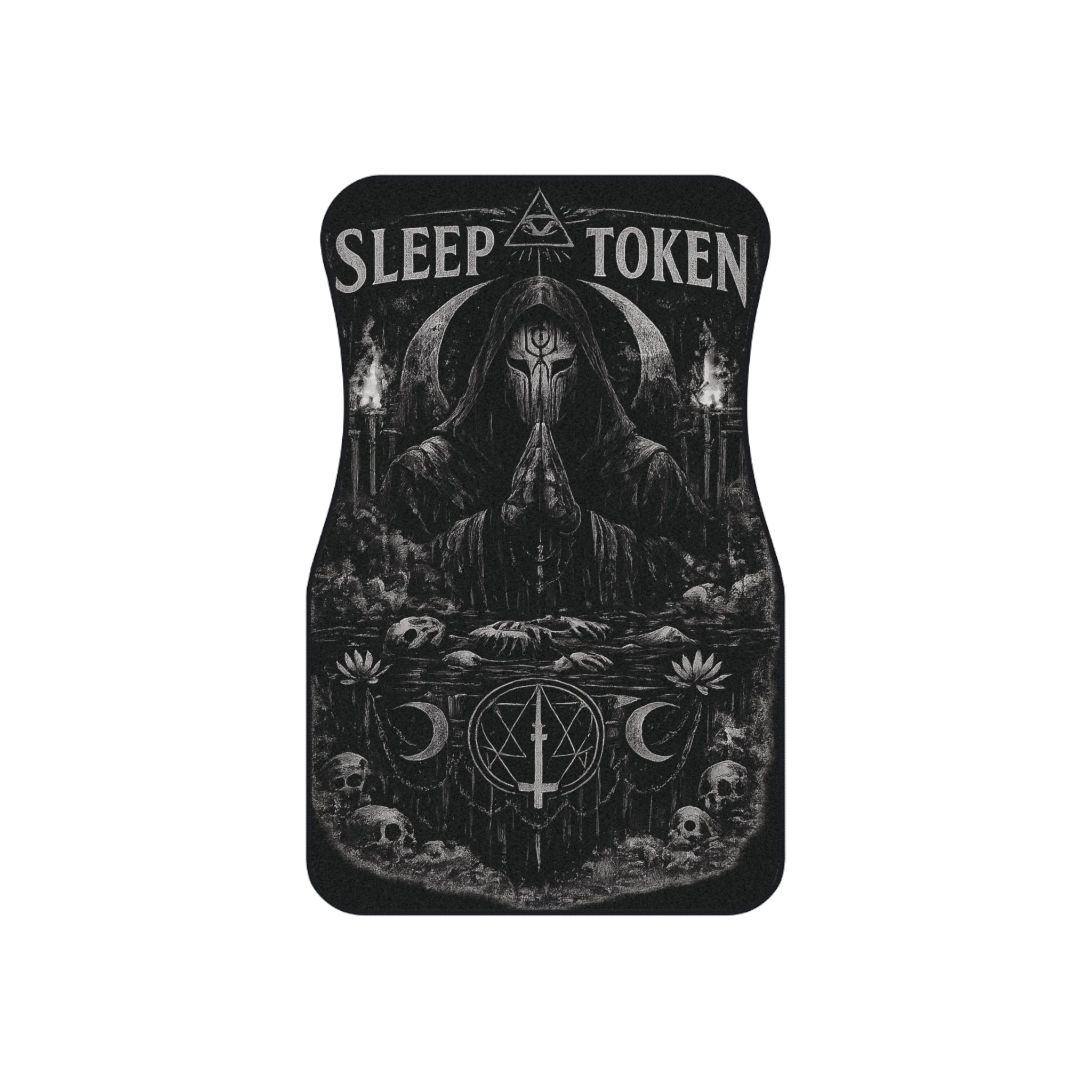 Sleep Token Gothic Hooded Figure Car Mats | Front Floor Mats
