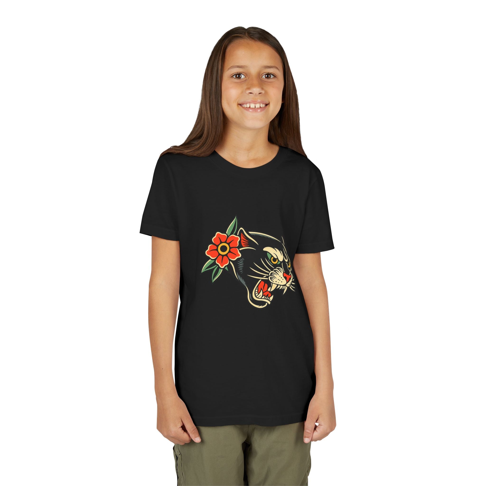 Youth Traditonal Tattoo Panther Short Sleeve Tee