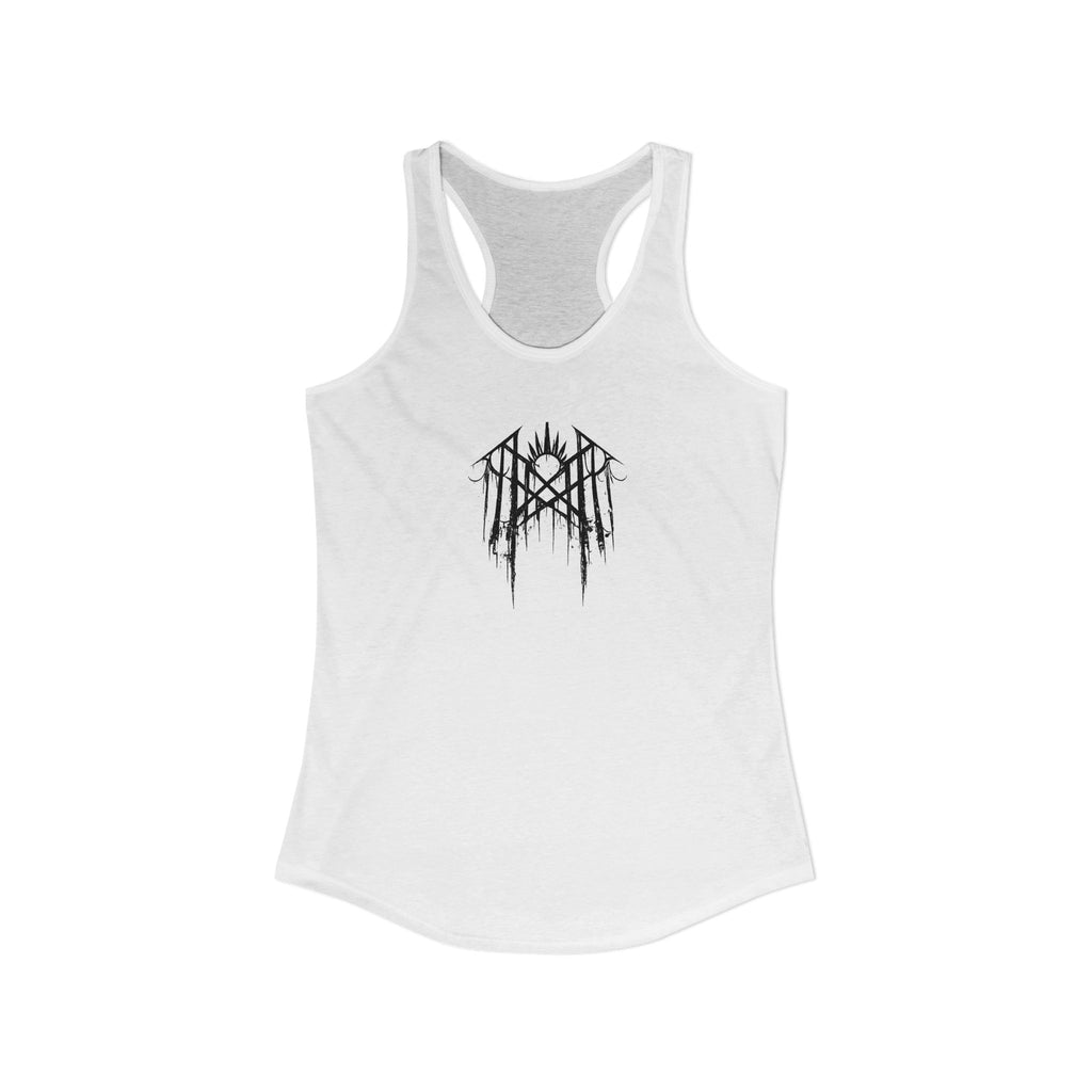 Worship Gothic Racerback Tank Top Dark Alternative Aesthetic Womens Tank Moon Graphic Goth Apparel Tattoo Style Streetwear Gift