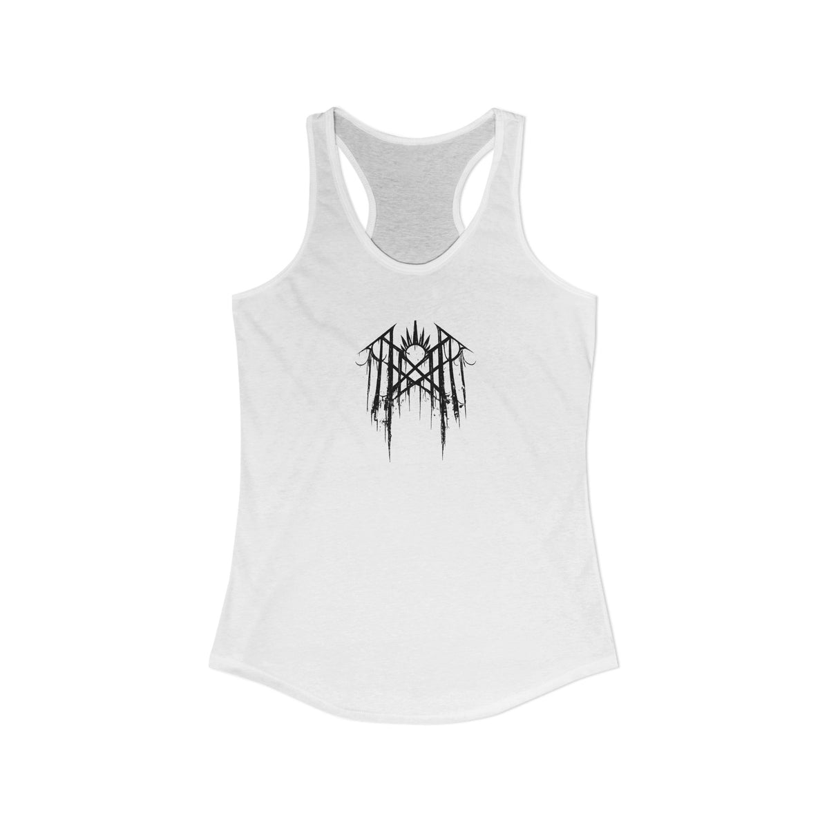 Worship Gothic Racerback Tank Top Dark Alternative Aesthetic Womens Tank Moon Graphic Goth Apparel Tattoo Style Streetwear Gift