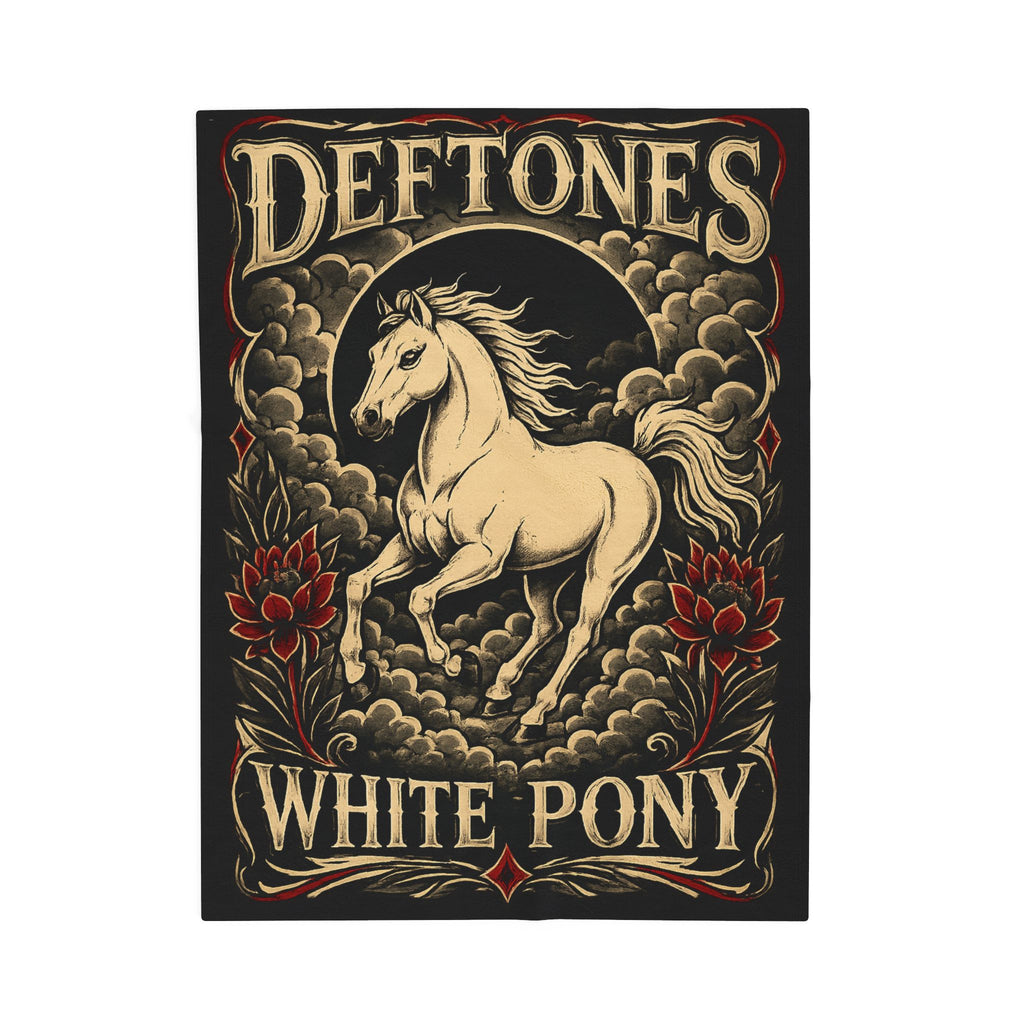 Deftones White Pony Throw Blanket Gothic Horse Blanket Alternative Rock Home Decor Ultra Soft Cozy Fleece Blanket Music Inspired Gift