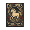 Deftones White Pony Throw Blanket Gothic Horse Blanket Alternative Rock Home Decor Ultra Soft Cozy Fleece Blanket Music Inspired Gift