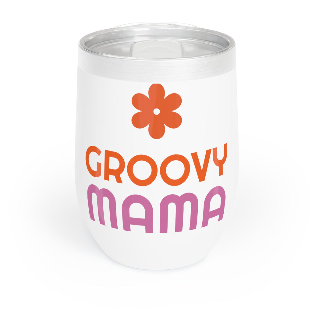 Groovy Mama Wine Tumbler Retro Mom Cup Funny Mom Gift Mothers Day Gift Cute Coffee Cup Insulated Travel Mug Groovy Style