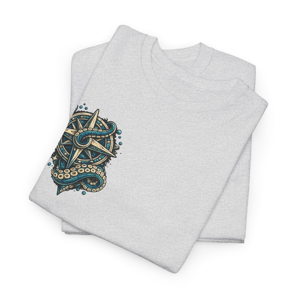 Stay True To Your Mind Nautical Compass Octopus Graphic T Shirt