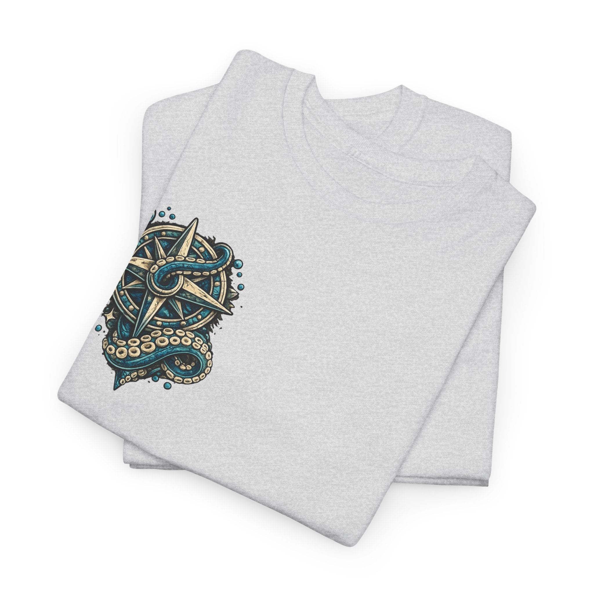 Stay True To Your Mind Nautical Compass Octopus Graphic T Shirt