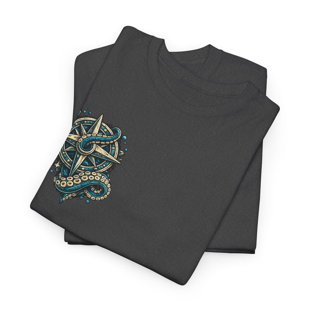 Stay True To Your Mind Nautical Compass Octopus Graphic T Shirt