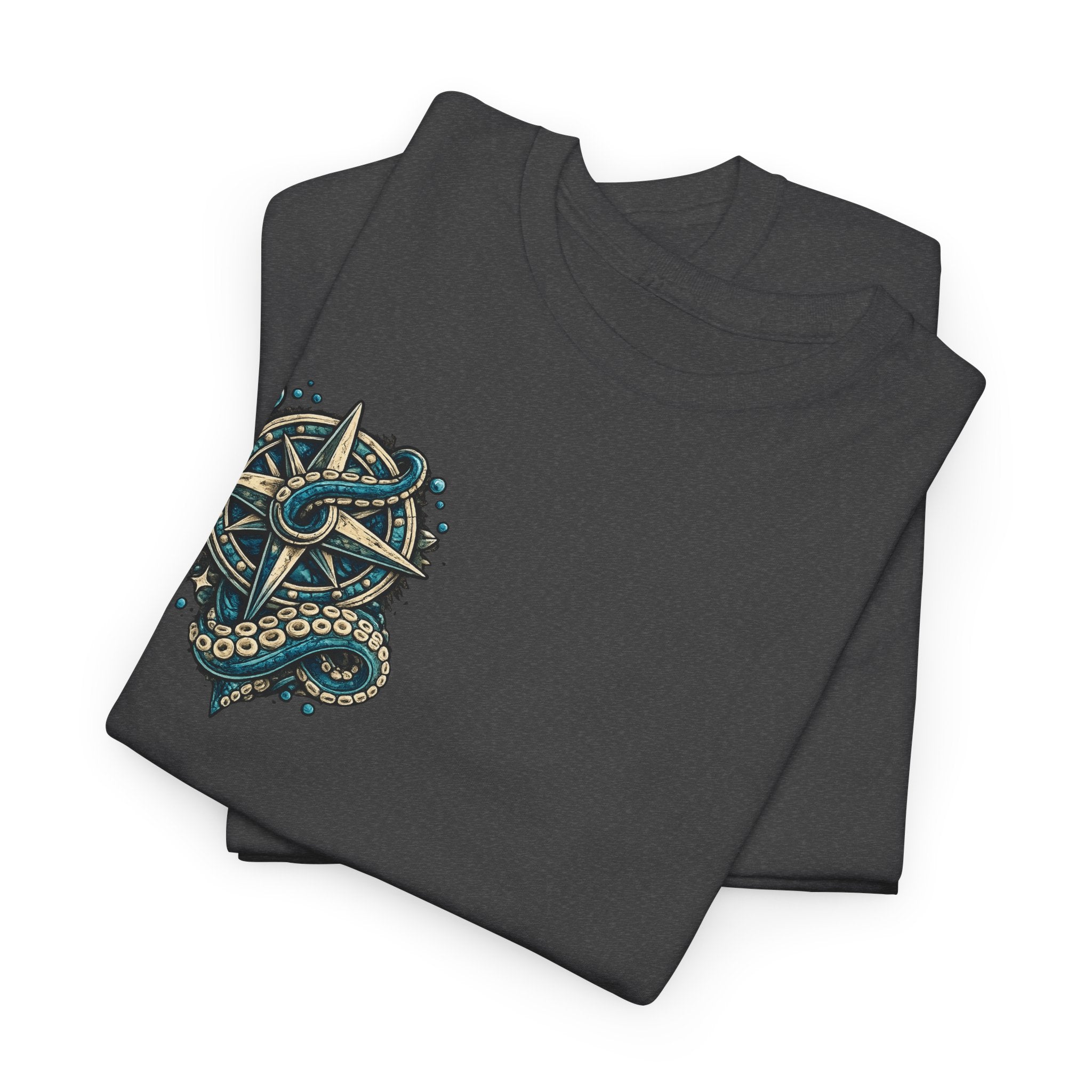 Stay True To Your Mind Nautical Compass Octopus Graphic T Shirt