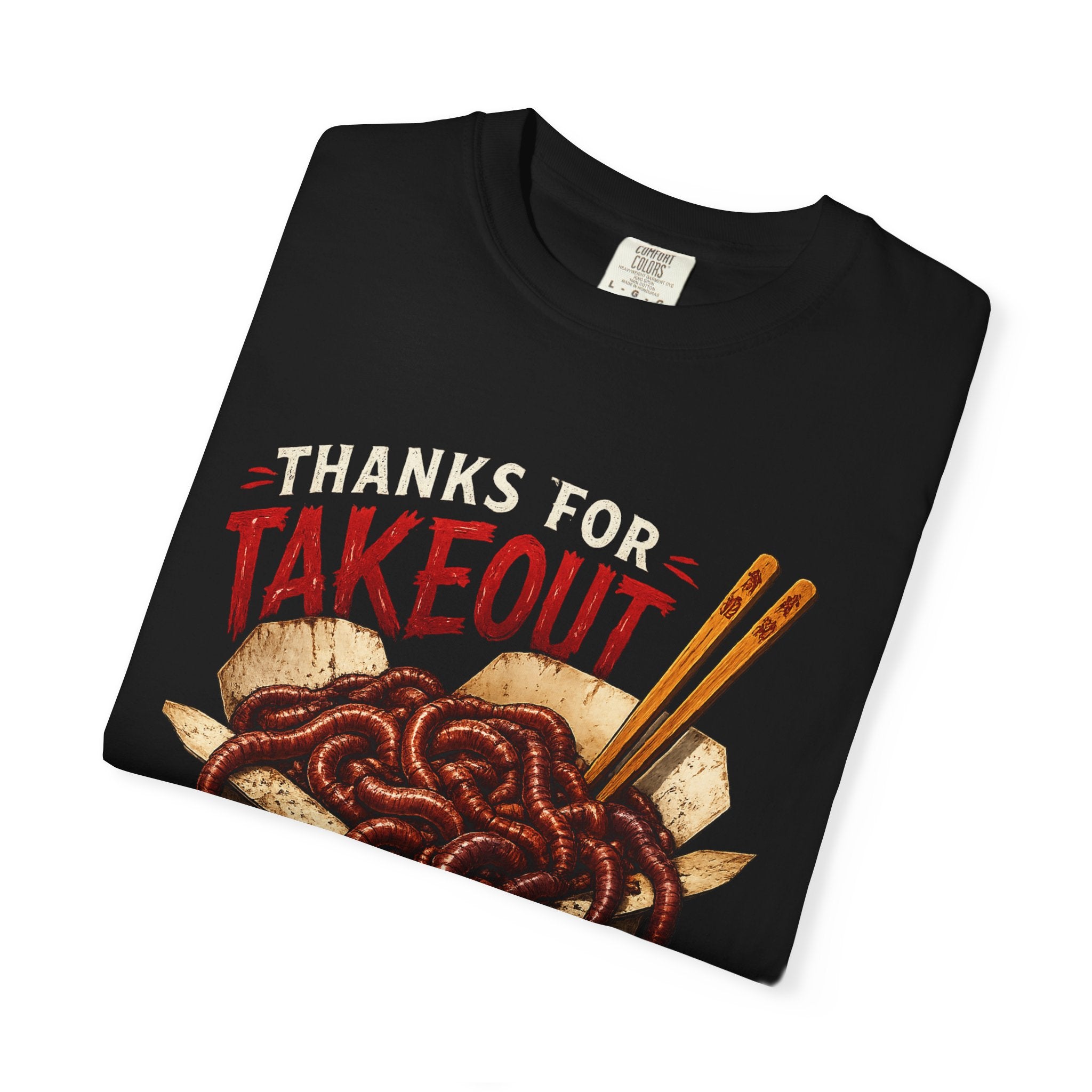 Funny Worm Takeout Shirt Extra Protein Tee Weird Graphic T Shirt Dark Humor Streetwear Vintage Style Unisex Tee Food Joke Shirt