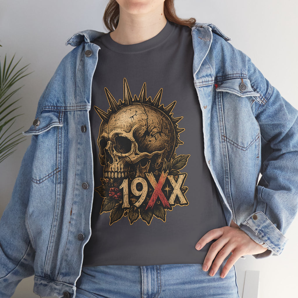 Punk Skull with Mohawk 19XX T-Shirt | Vintage Skull Tee
