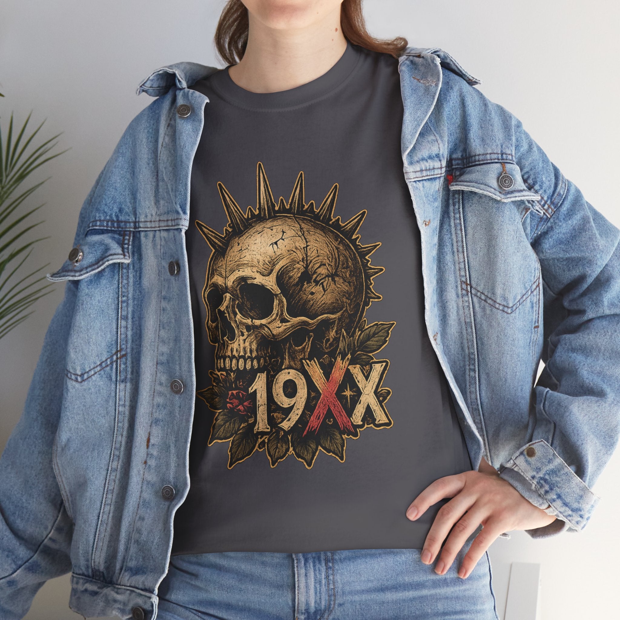 Punk Skull with Mohawk 19XX T-Shirt | Vintage Skull Tee