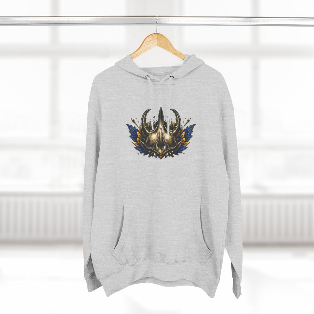 Viking Helmet Crest Built to Endure Hoodie | Three-Panel Fleece