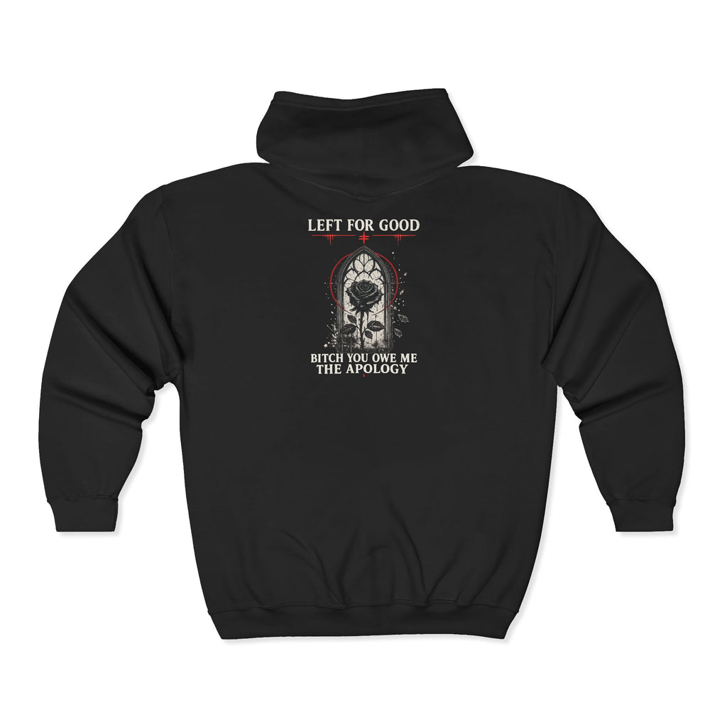 Bad Omens Zip Hoodie Gothic Streetwear Hoodie Left For Good Graphic Hoodie Dark Aesthetic Hoodie Unisex Alternative Clothing Band