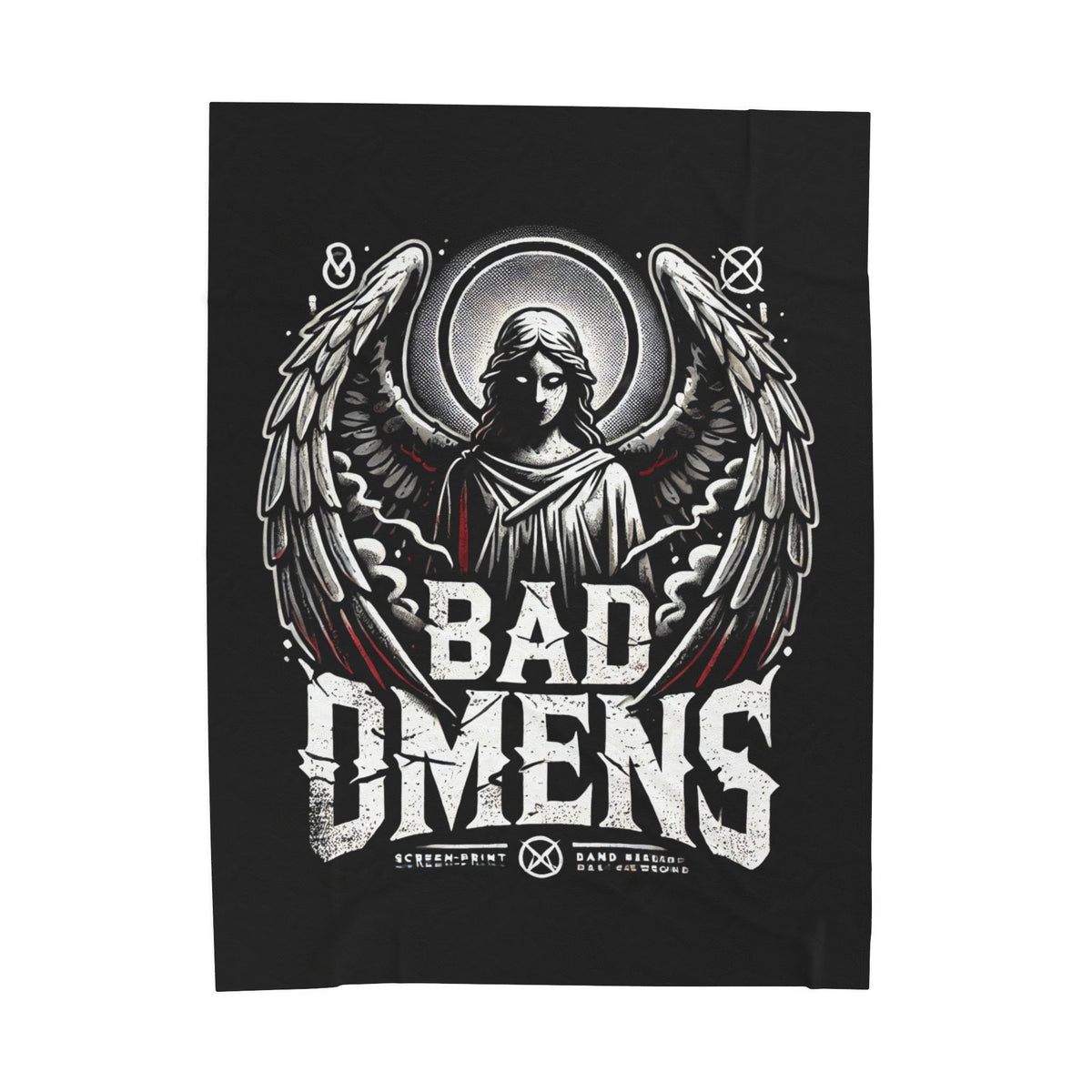 Gothic Angel Blanket Dark Aesthetic Throw Blanket Metal Style Plush Blanket Cozy Gothic Decor Alternative Home Blanket Gift