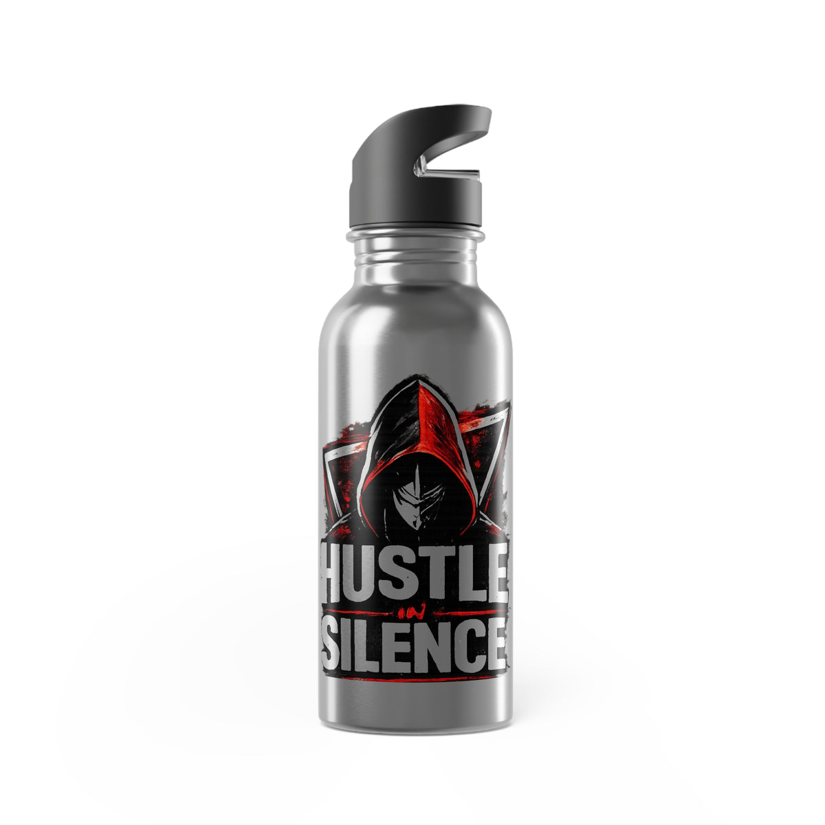 hustle in silence water bottle motivational stainless steel bottle gym bottle mindset drinkware entrepreneur bottle fitness water bottle