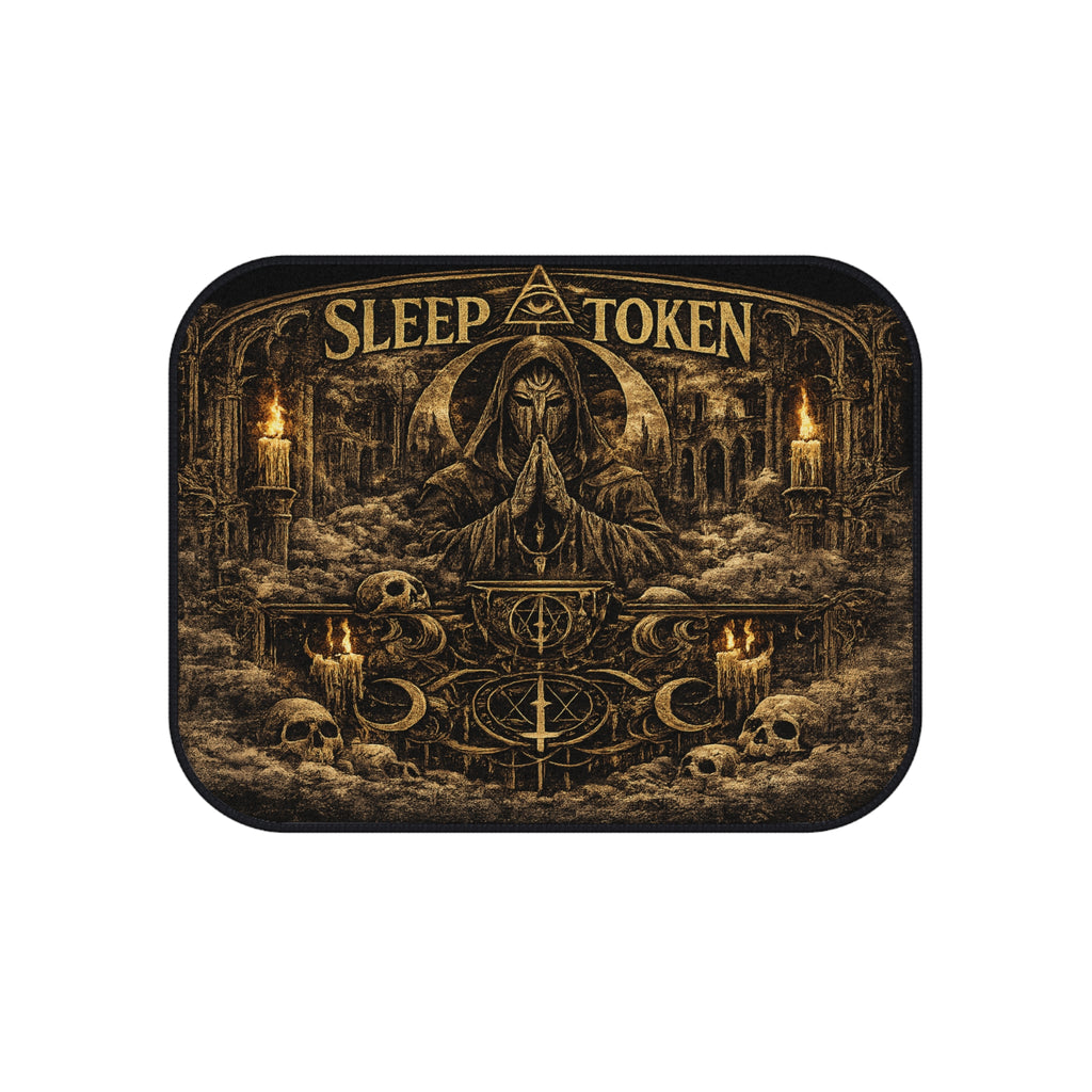 Sleep Token Rear Car Floor Mats Gothic Alternative Car Accessories Dark Vehicle Decor Non Slip Auto Floor Mats Custom Car Interior Mats