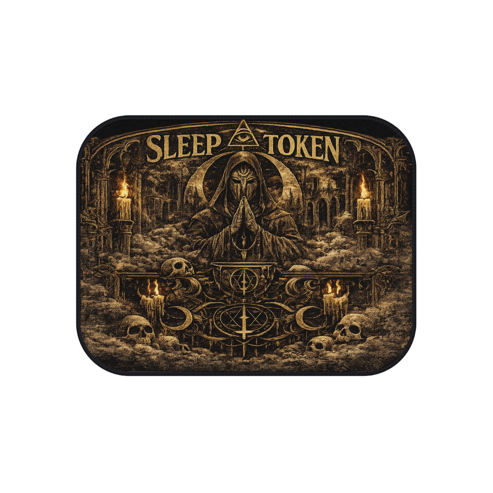 Sleep Token Rear Car Floor Mats Gothic Alternative Car Accessories Dark Vehicle Decor Non Slip Auto Floor Mats Custom Car Interior Mats