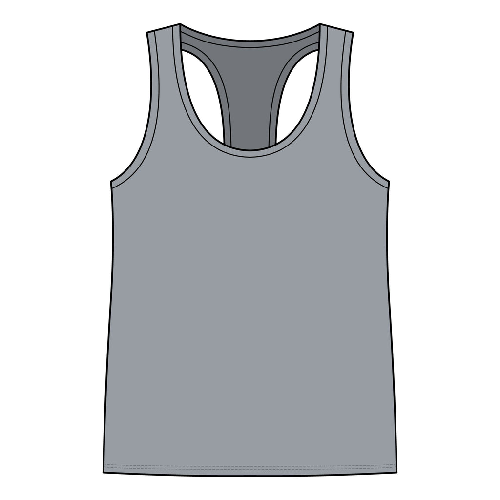 Worship Gothic Racerback Tank Top | Women’s Alternative Moon Graphic Shirt | Front & Back Print Tank