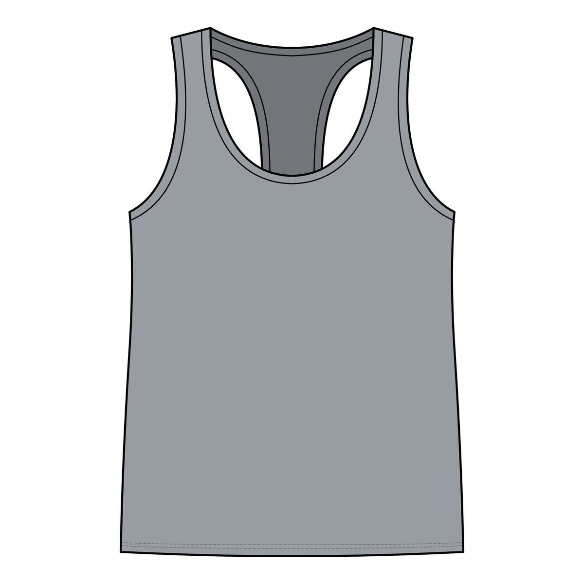 Worship Gothic Racerback Tank Top | Women’s Alternative Moon Graphic Shirt | Front & Back Print Tank