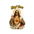 Sup Bro Jesus Sticker Funny Christian Decal Waterproof Vinyl Sticker Tattooed Jesus Laptop Sticker Faith Humor Car Decal Religious Gift