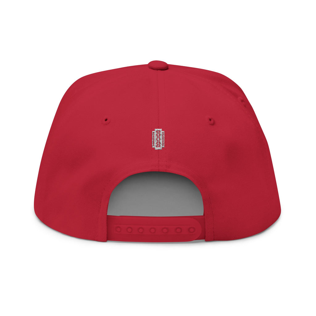 Punk Snapback Hat Embroidered Flat Bill Cap Streetwear Hat Rock Music Hat Skater Cap Distressed Punk Hat Unisex Snapback