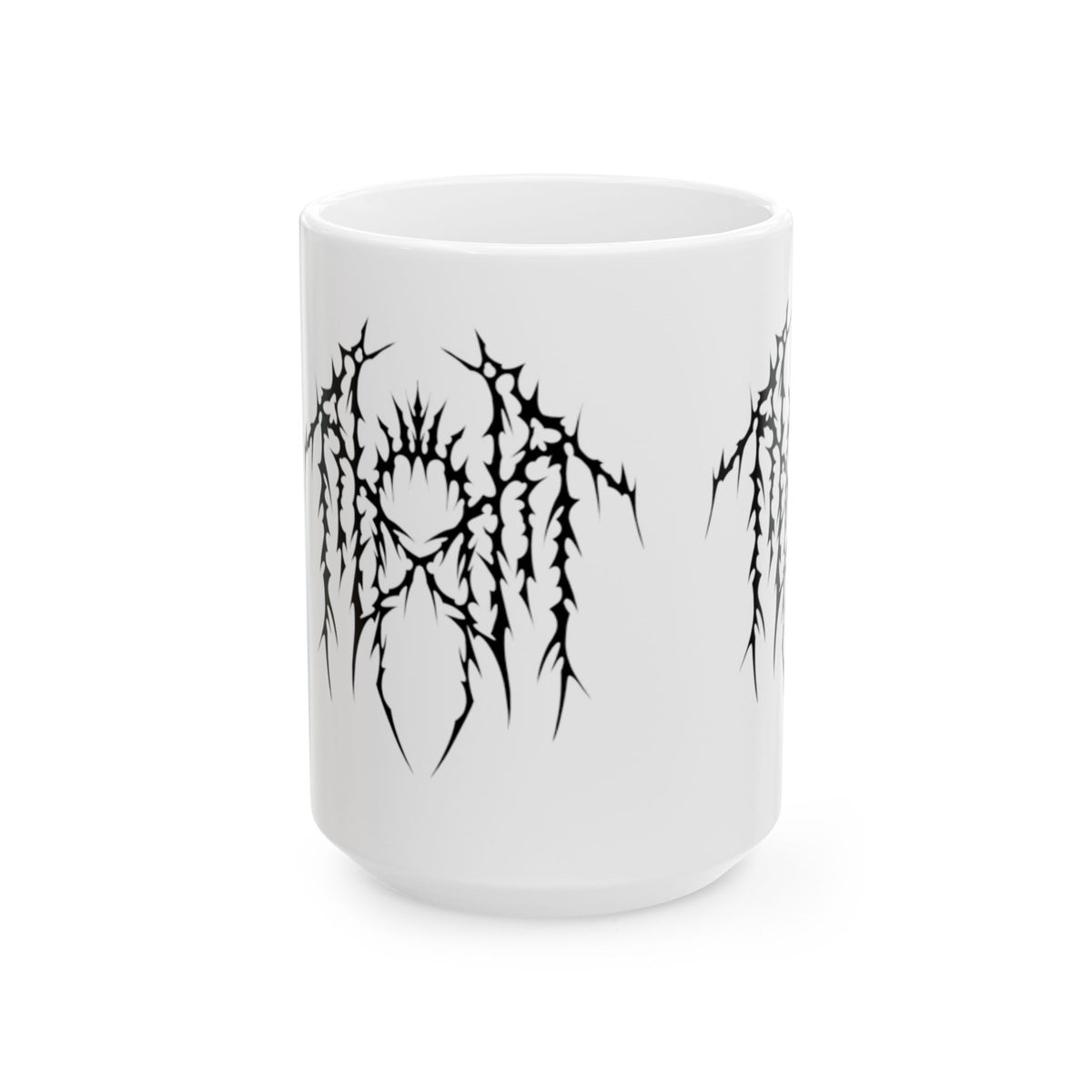 Band logo white goth aesthetic Ceramic Mug, (11oz, 15oz)