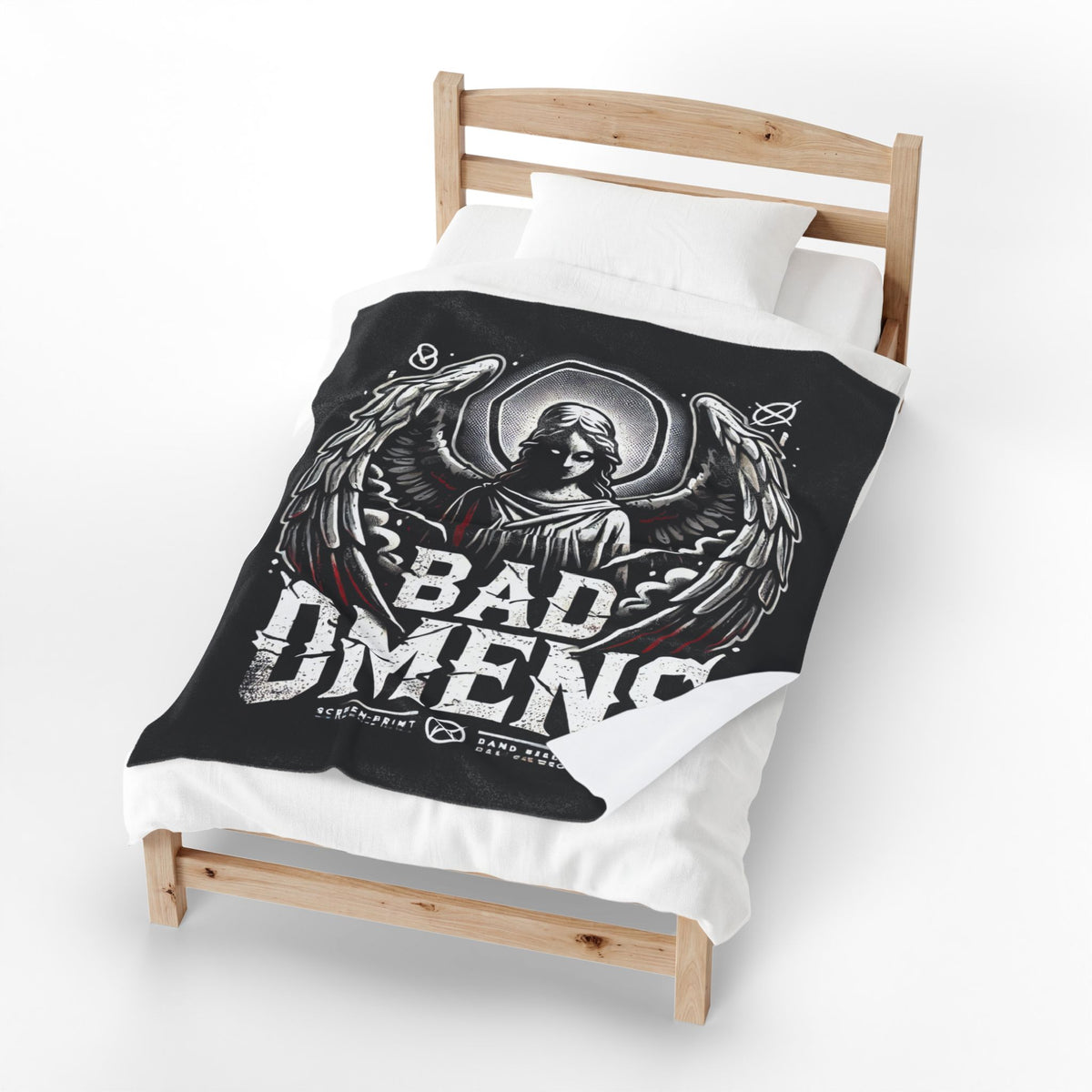 Gothic Angel Blanket Dark Aesthetic Throw Blanket Metal Style Plush Blanket Cozy Gothic Decor Alternative Home Blanket Gift