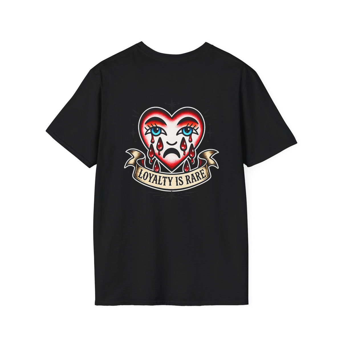 Loyalty Is Rare Graphic Tattoo Inspired Streetwear Shirt Retro Crying Heart Tee Edgy Unisex T Shirt Alternative Fashion  Emotional Graphic