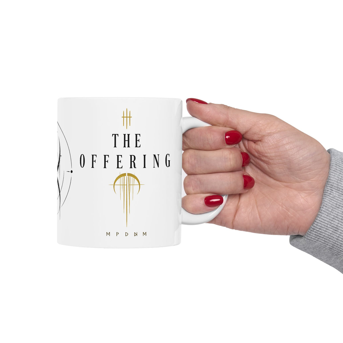 Occult Symbol Ceramic Mug — Minimalist Black Sigil Coffee Cup (11oz/15oz)
