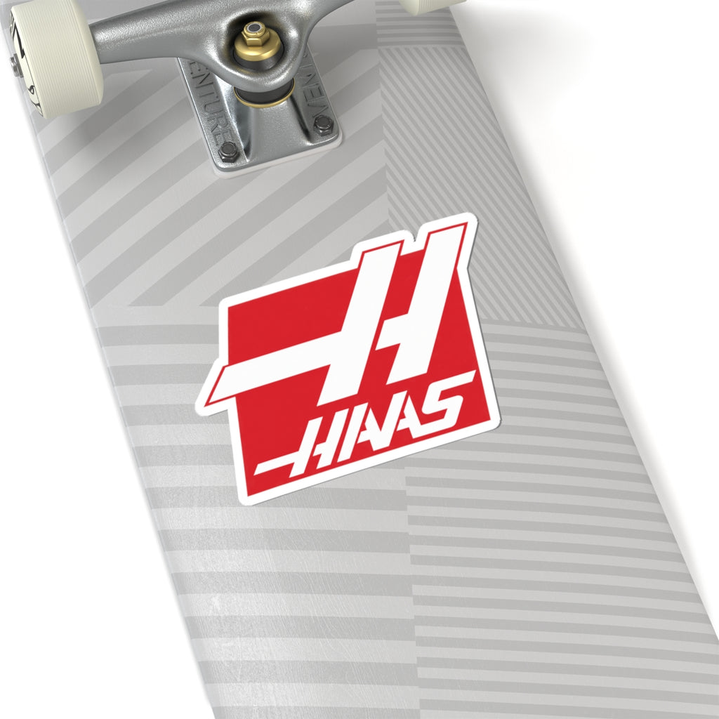 Haas Racing Logo Kiss-Cut Sticker — Red Motorsport Laptop Decal