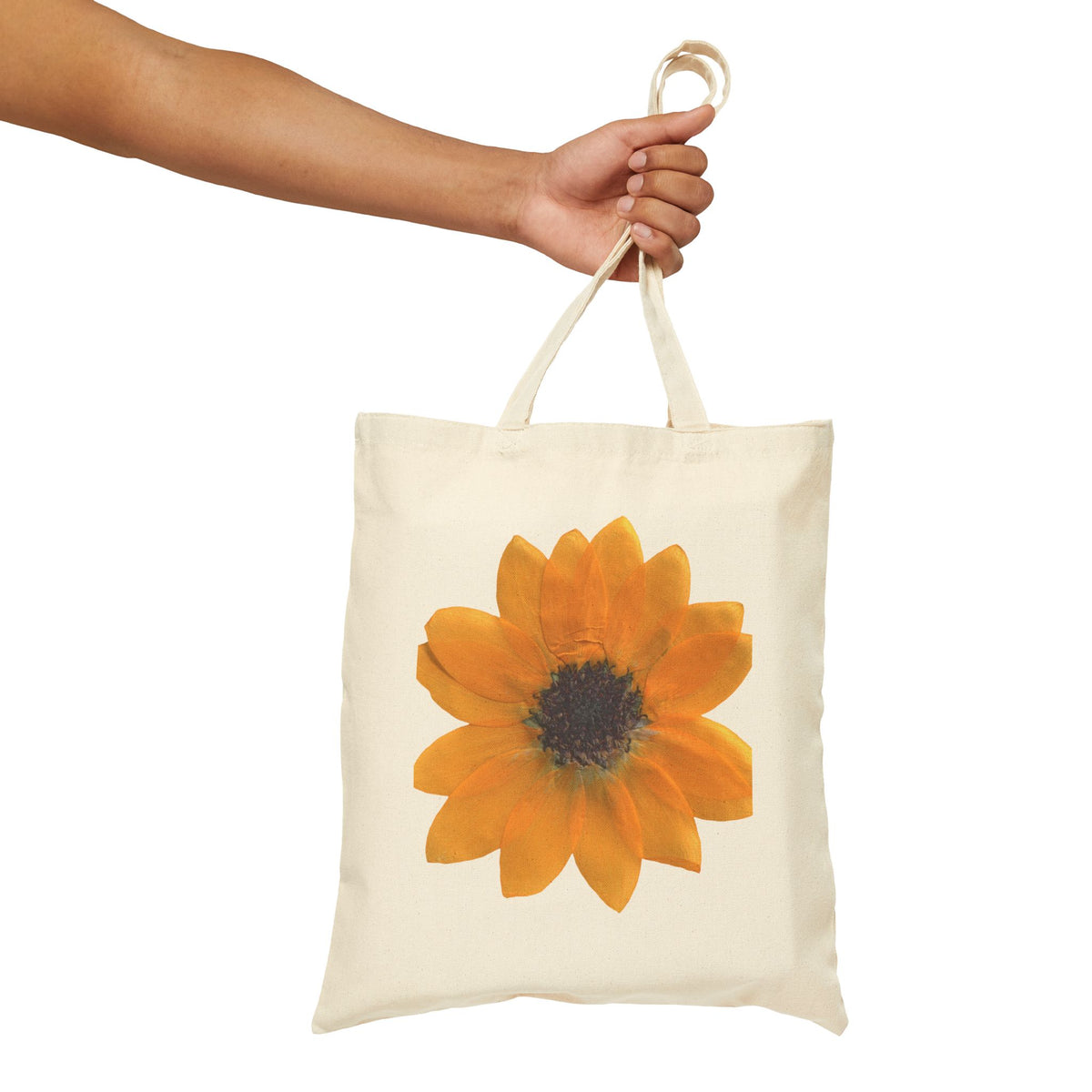 Sunflower Cotton Canvas Tote Bag | Eco-Friendly Floral Market Tote