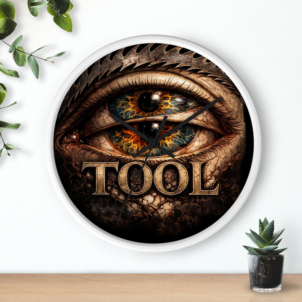 TOOL Inspired Eye Wall Clock 10 Inch Dark Aesthetic Clock Prog Rock Wall Decor Gothic Eye Clock Alternative Room Decor Gift for Music Fans