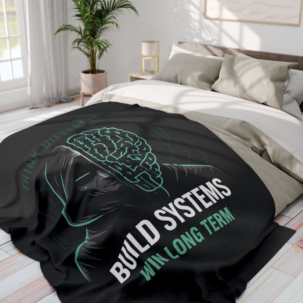 Build Systems. Win Long Term. Motivational Arctic Fleece Blanket