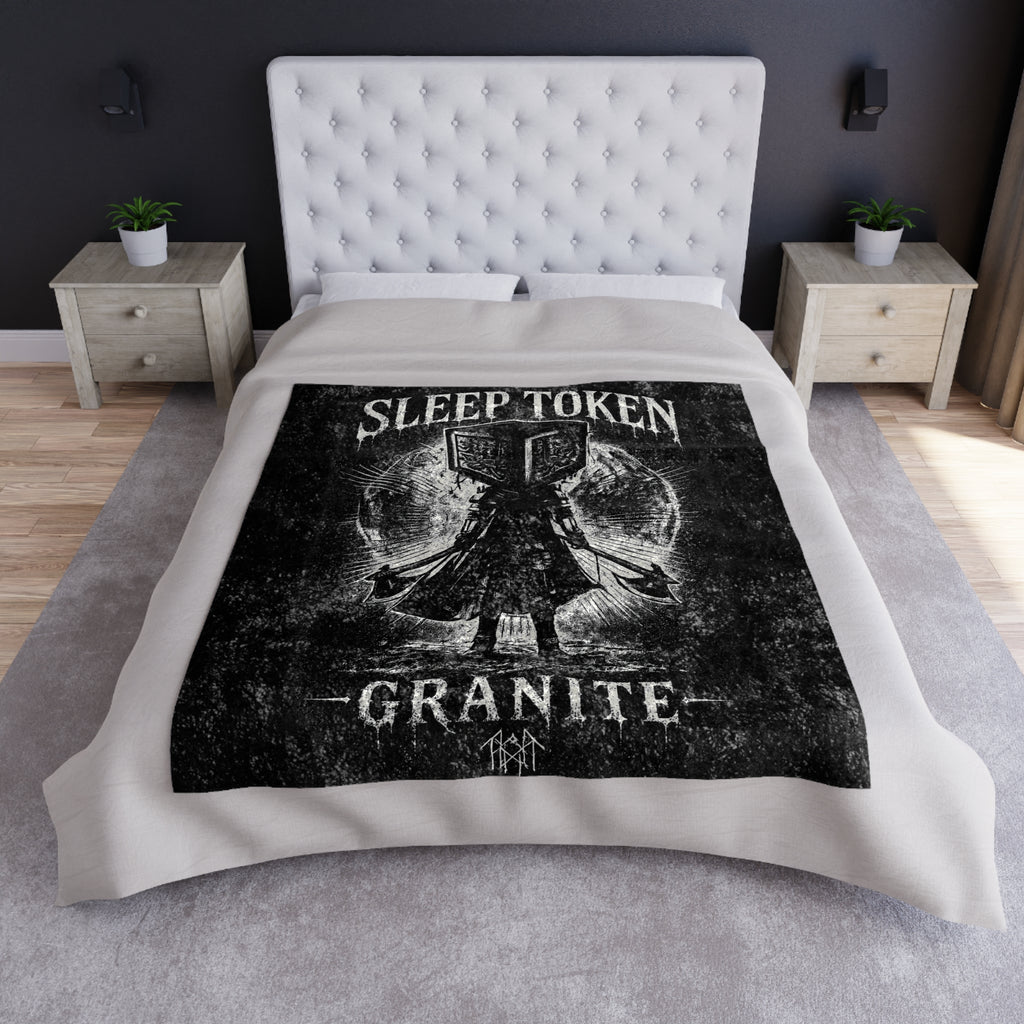 Sleep Token Inspired Granite Plush Blanket | Ultra-Soft Fan Blan
