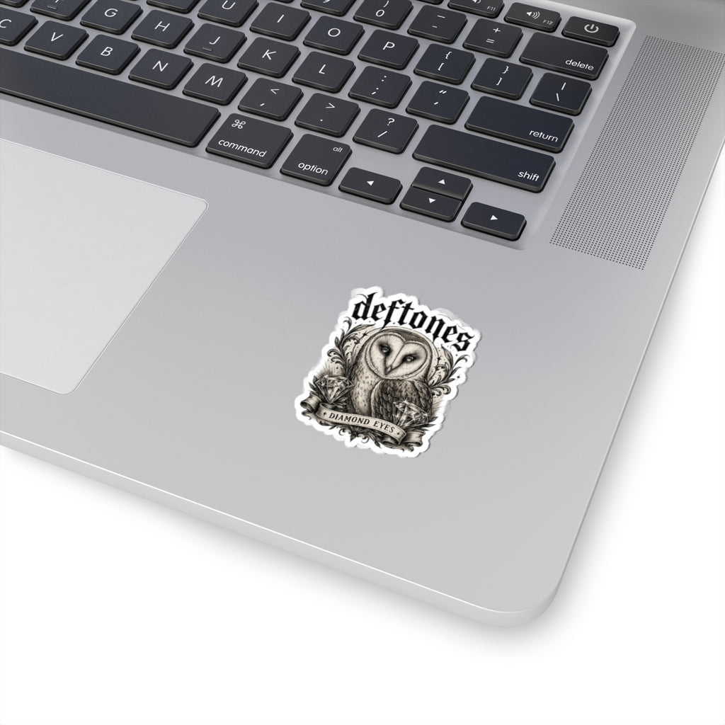Deftones Diamond Eyes Sticker Gothic Owl Vinyl Decal Alternative Band Inspired Waterproof Laptop Water Bottle Sticker