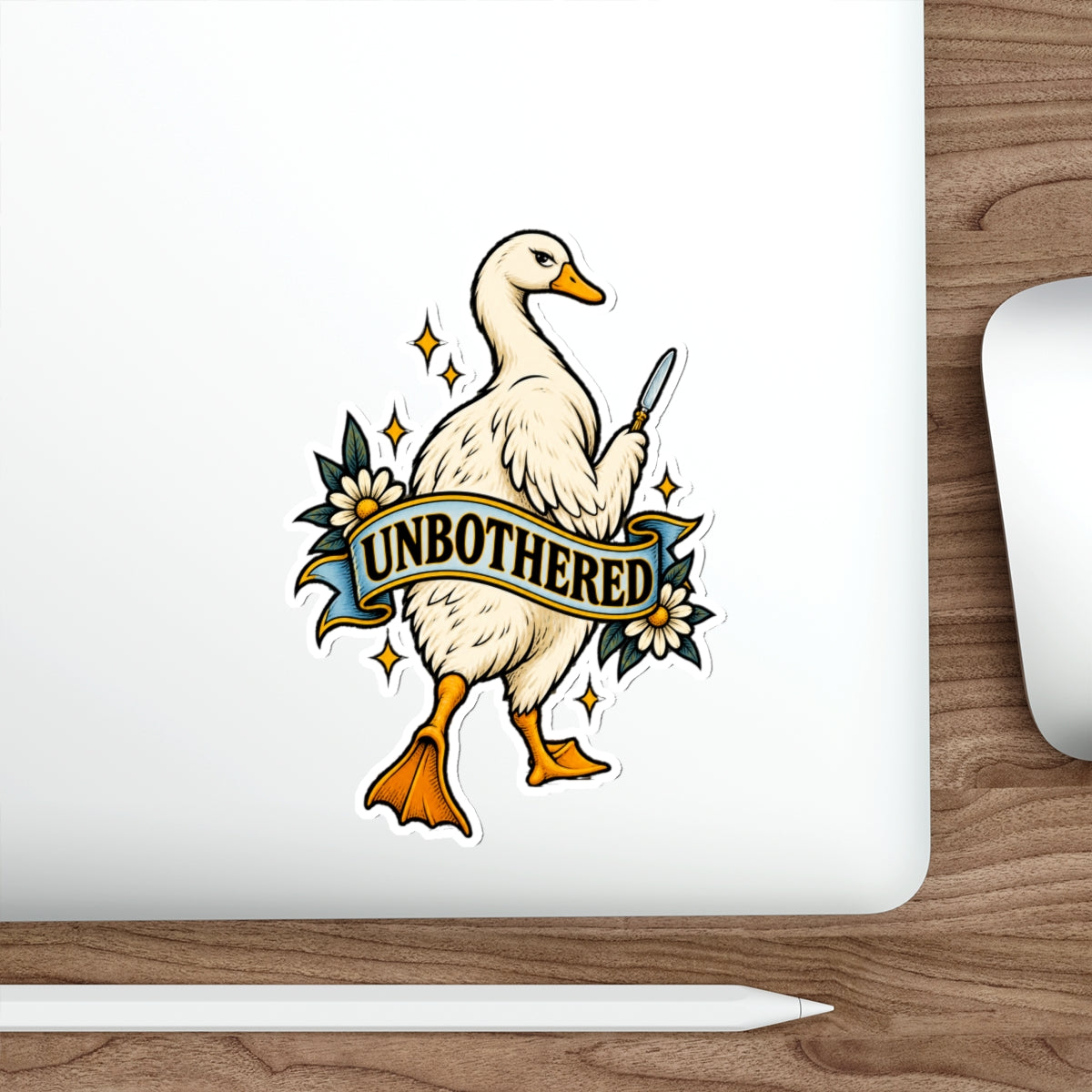 Unbothered Goose Die-Cut Stickers | Vinyl Decal