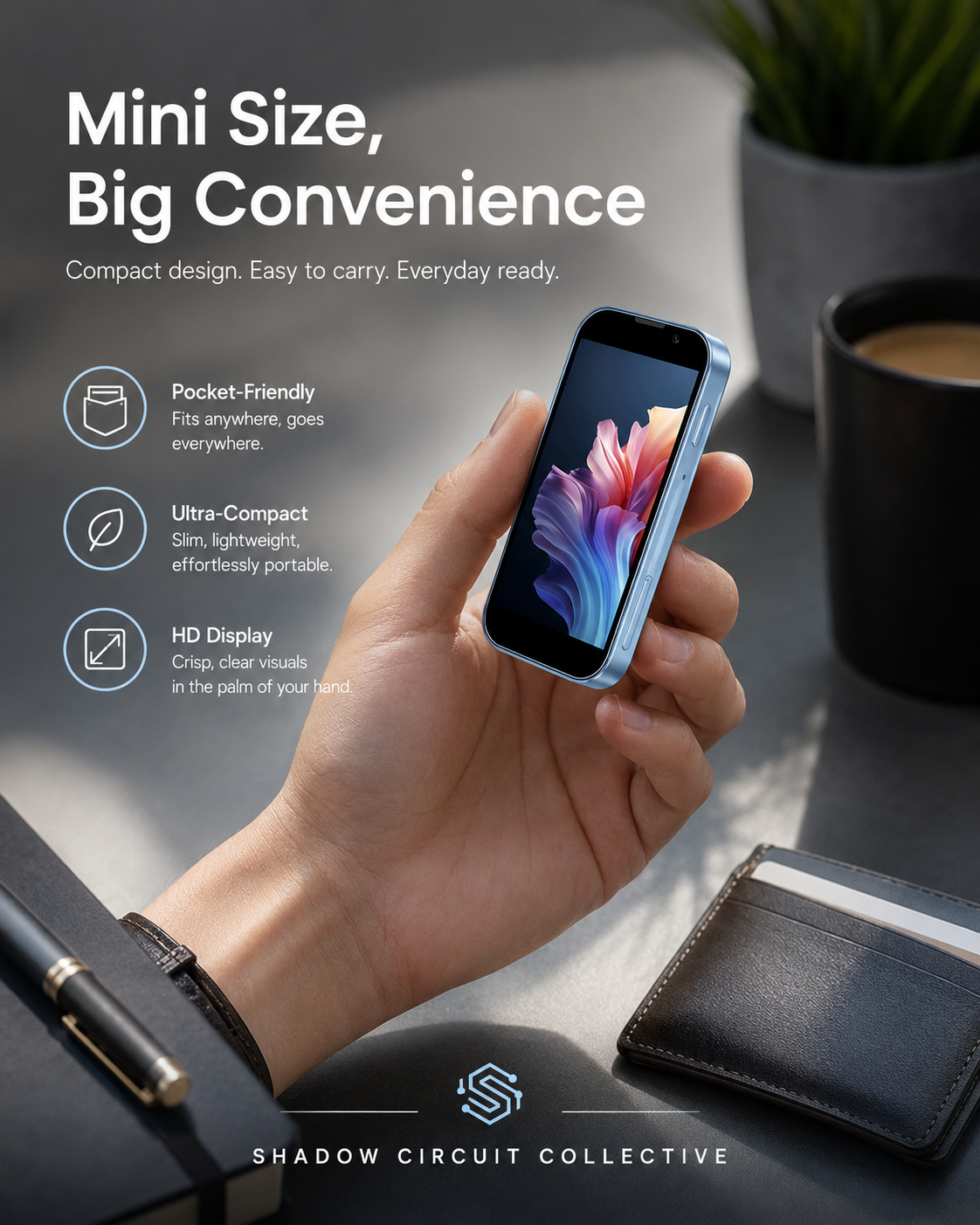 Mini Phone Unlocked World's Smallest 3.0in HD Touch Screen Mini Smartphone Android 8.1 Big Smartphone Features Without the Bulk | Mini Android Phone with Dual Camera