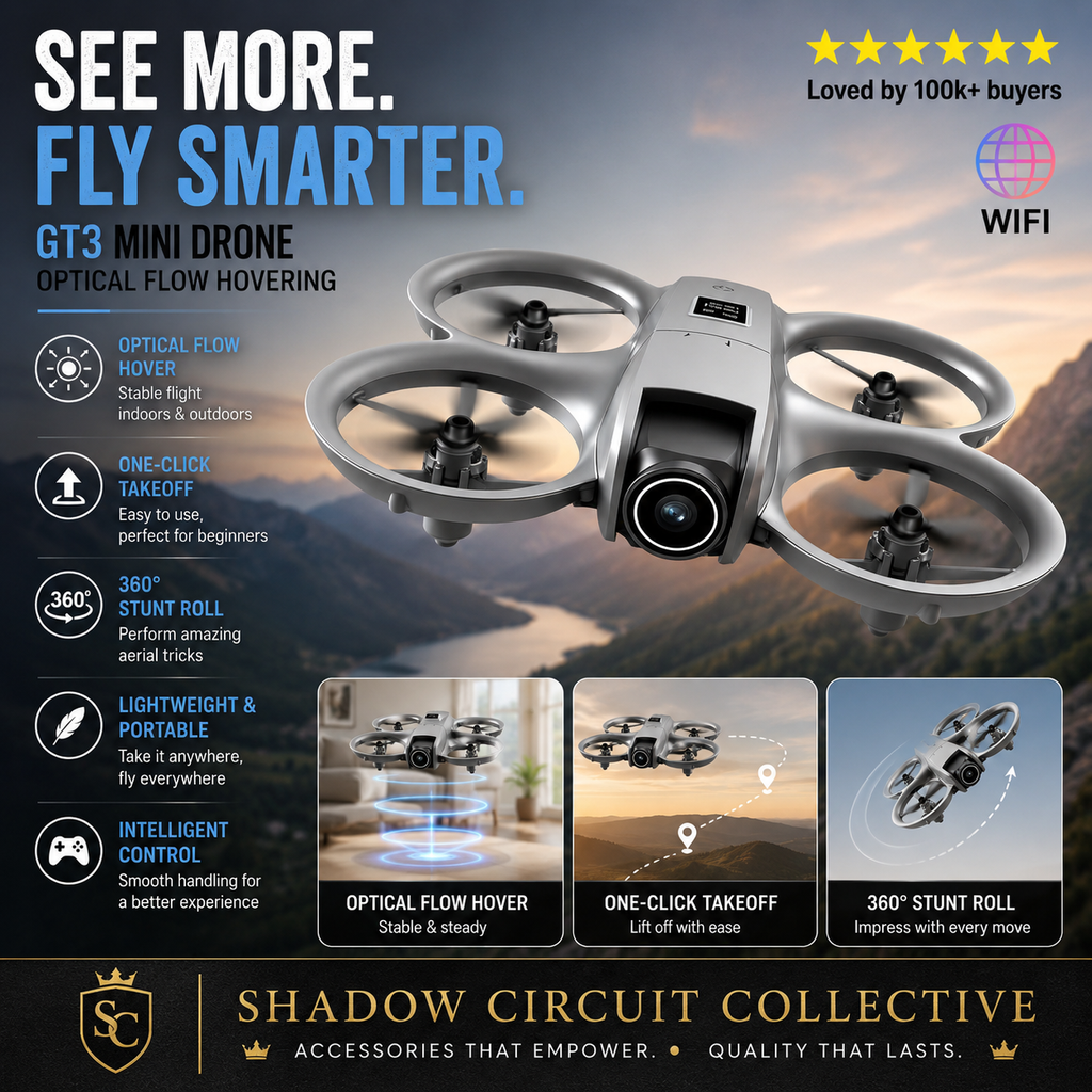 Never Miss the Perfect Shot | GT3 Mini Drone with HD Camera, WiFi FPV, Optical Flow Hover & Obstacle Avoidance