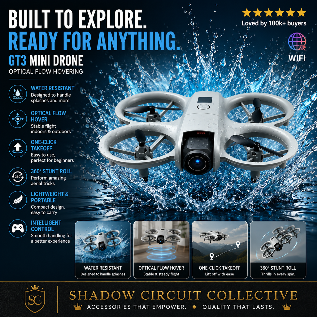 Never Miss the Perfect Shot | GT3 Mini Drone with HD Camera, WiFi FPV, Optical Flow Hover & Obstacle Avoidance