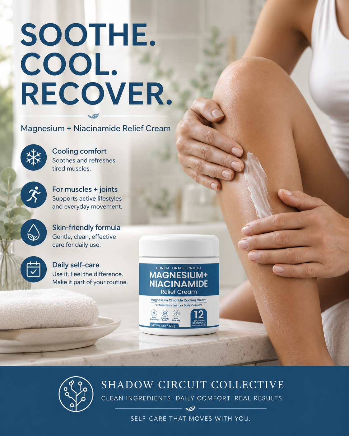 Heres The Cooling Cream Your Muscles Have Been Asking For Magnesium + Niacinamide Relief Cream | Cooling Comfort Cream for Muscles & Joints