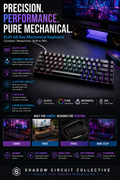 Level Up Your Game Anywhere | KL61 68-Key RGB Mechanical Gaming Keyboard | Compact Wired USB-C Keyboard for PC, Laptop & Mac