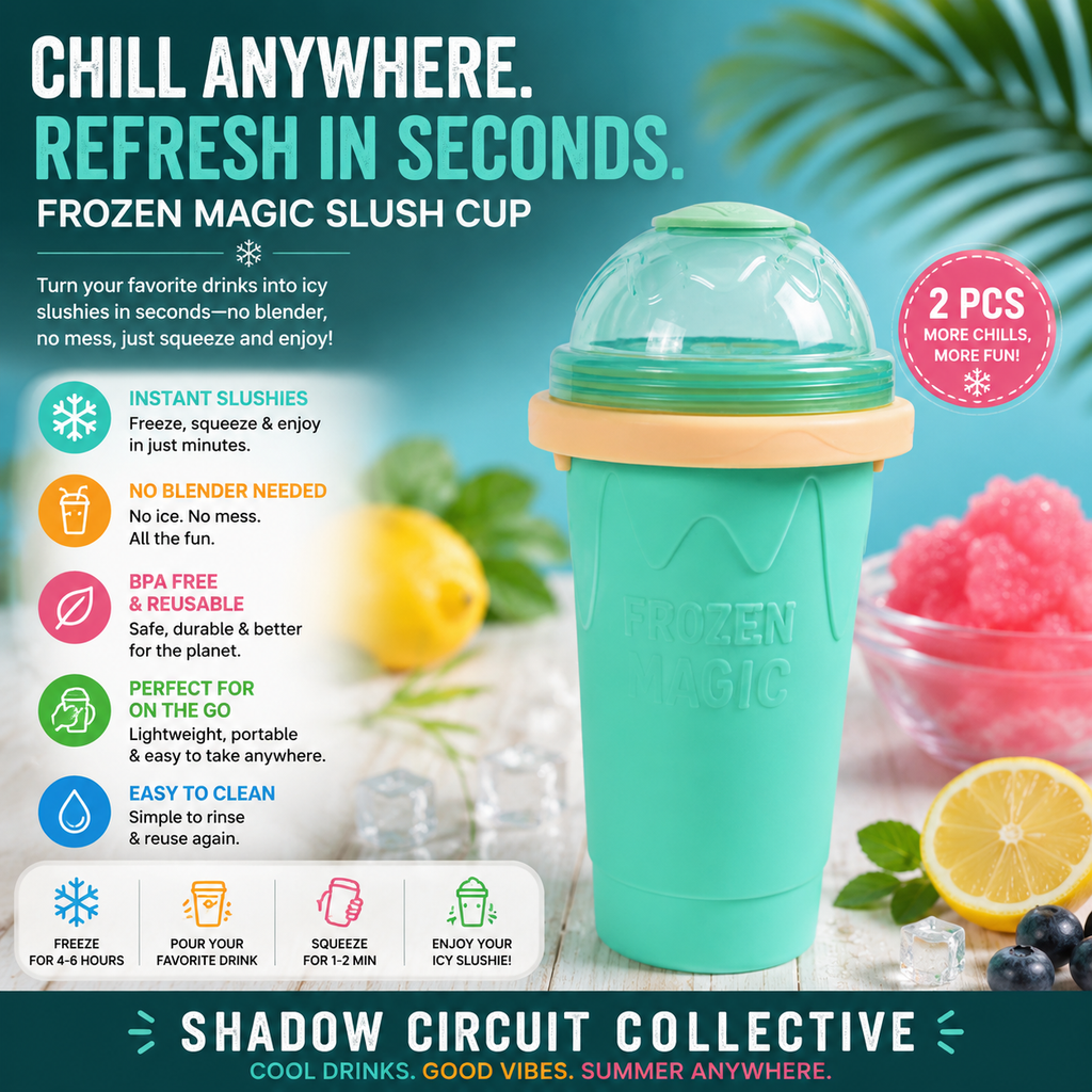 Frozen Magic Slush Cup DIY Instant Slushy Maker Cup | Reusable Frozen Smoothie & Milkshake Cup