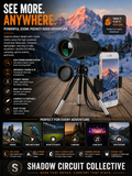 Compatible with Apple, Monocular Telescope Zoom Scope with Compass Phone Clip Tripod